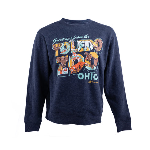 'Greetings from the Toledo Zoo' - ADULT Crew Sweatshirt