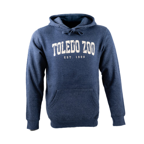 Toledo Zoo Established 1900 Heather Blue Hoodie