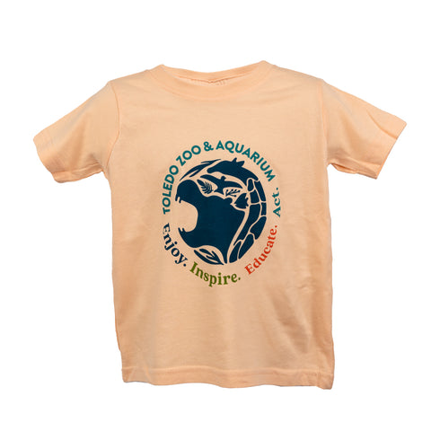 Toledo Zoo Toddler T-Shirt with Full Front Full Color Logo