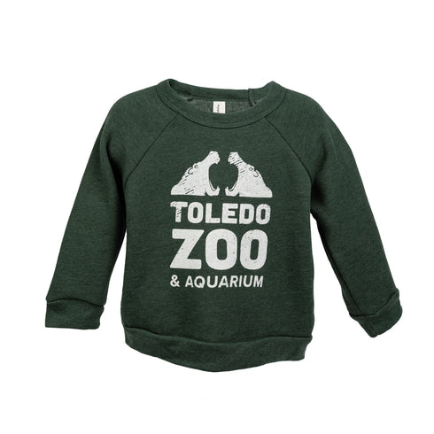 Toledo Zoo Toddler Fleece Sweatshirt with White Stacked Logo