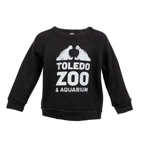 Toledo Zoo Toddler Fleece Sweatshirt with White Stacked Logo