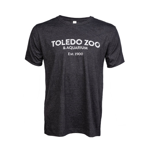 Toledo Zoo Short Sleeve T-Shirt with Toledo Zoo & Aquarium Warm Gray Logo